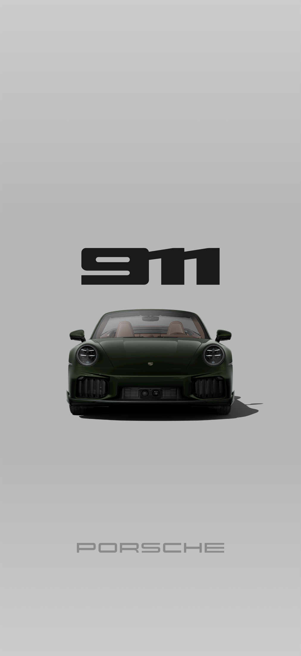 Porsche configurator rendering of the Dark Olive Green Turbo S Cabriolet