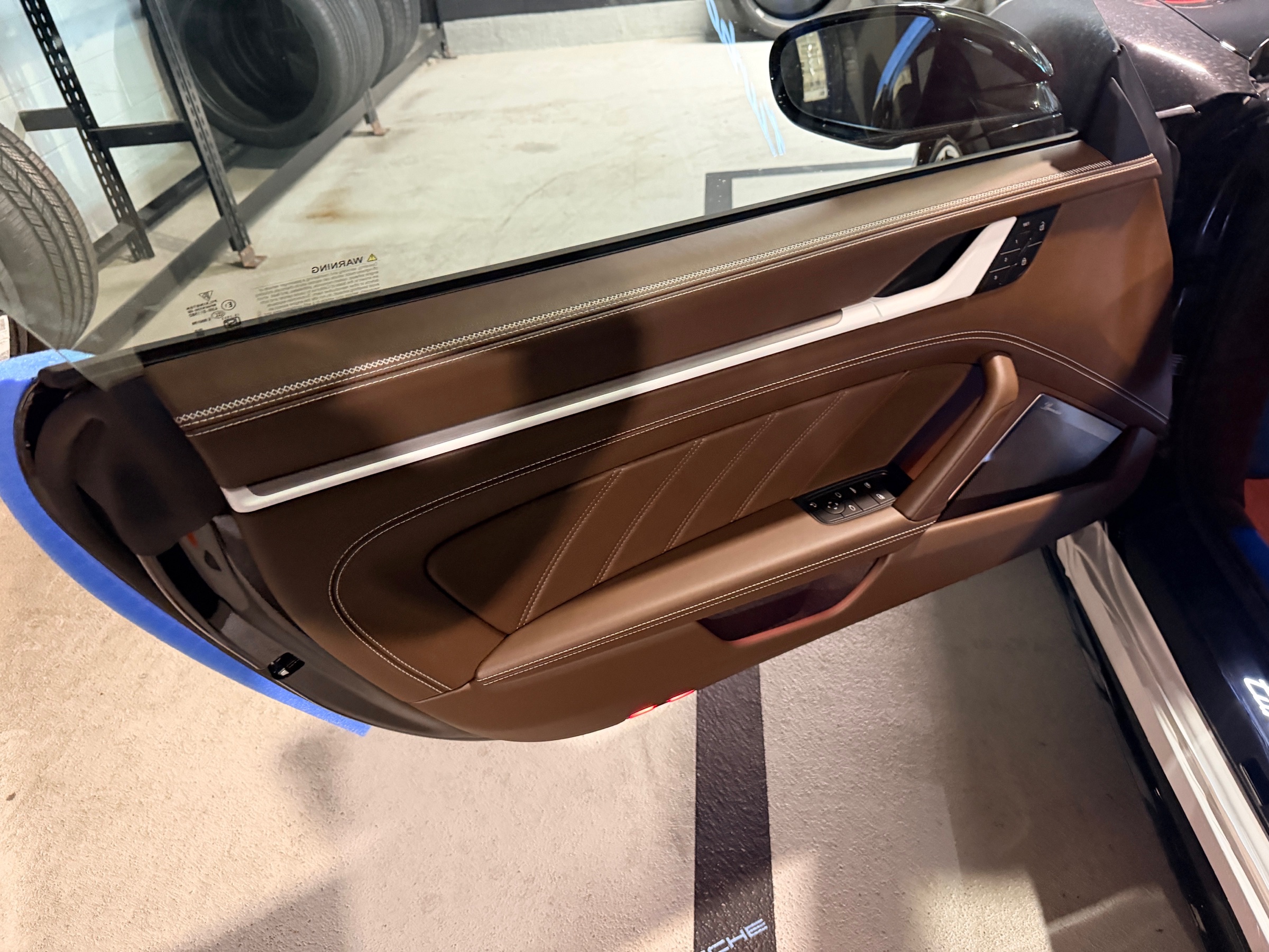 Truffle Brown Club Leather door panel